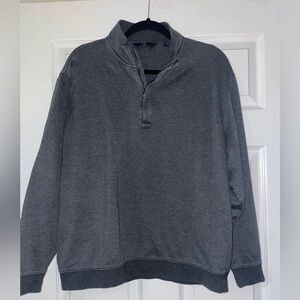 Hart Schaffner Marx Men’s XL Quarter-Zip Pullover | Charcoal Heather/Herringbone